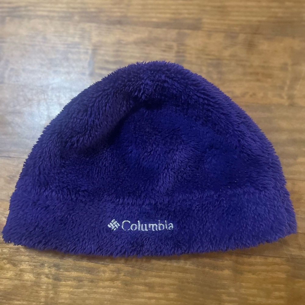 Columbia Deep Purple Fleece Fuzzy Hat Women’s O/S Winter Accessories Outdoors